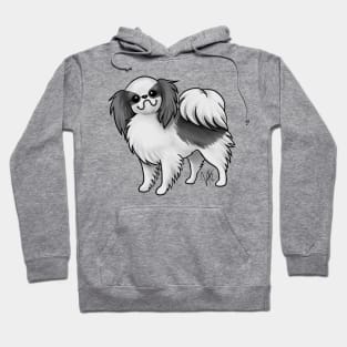 Dog - Japanese Chin - Black and White Hoodie